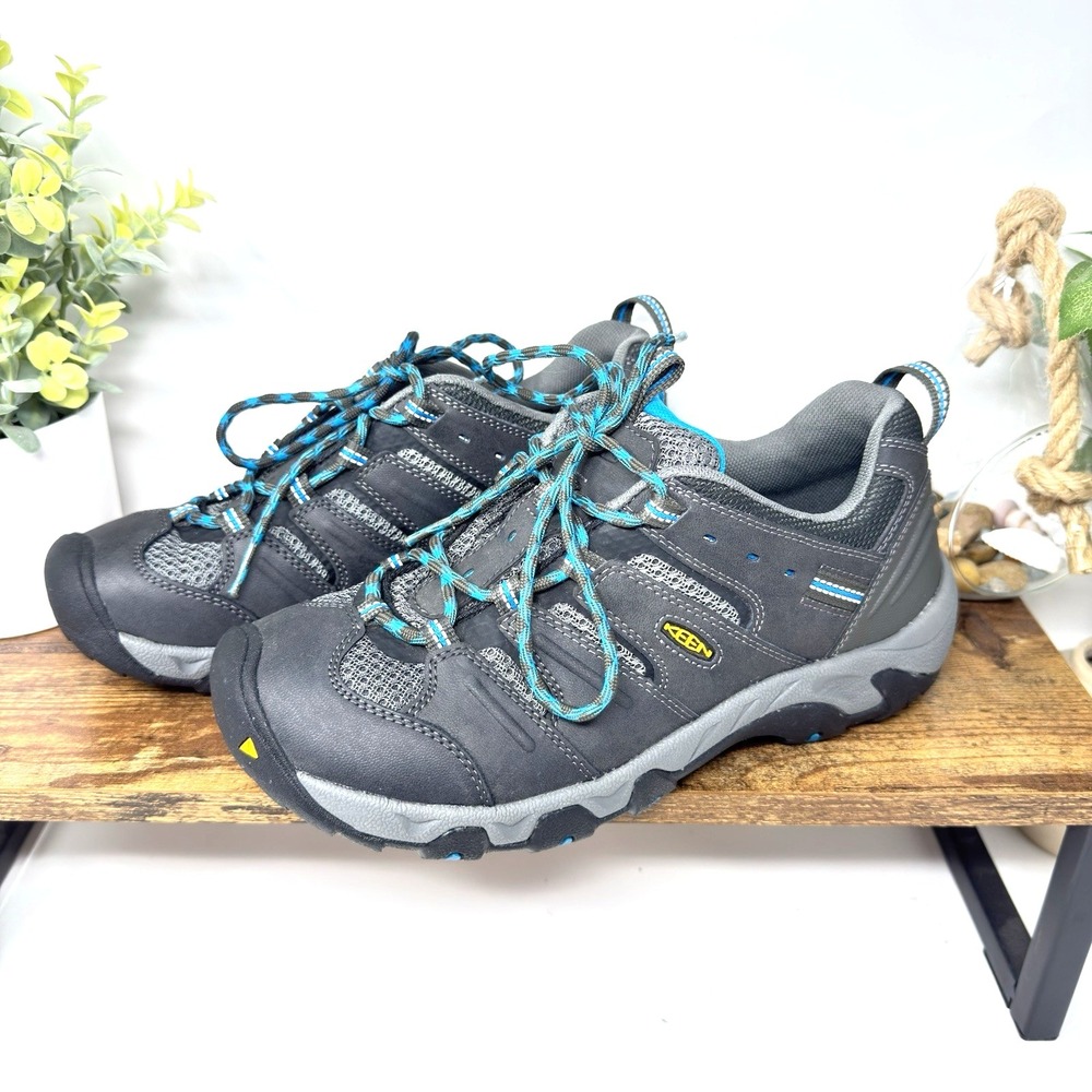 Keen Oakridge Low Hiking Shoes Women's Size 9.5 Wide Magnet Blue Trail 1014490